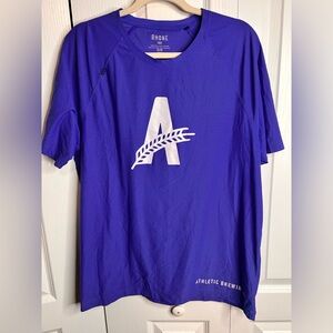 Rhone x Athletic Brewing Co Mens XL Blue Performance Short Sleeve Crew Shirt